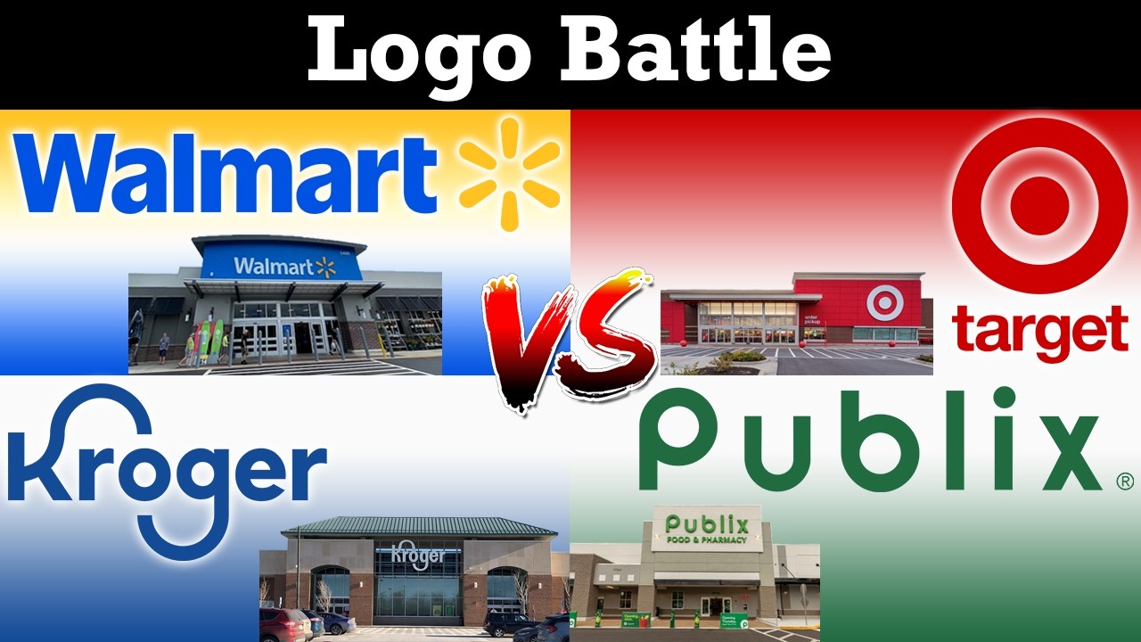 Walmart против Target против Kroger против Publix — Битва логотипов
