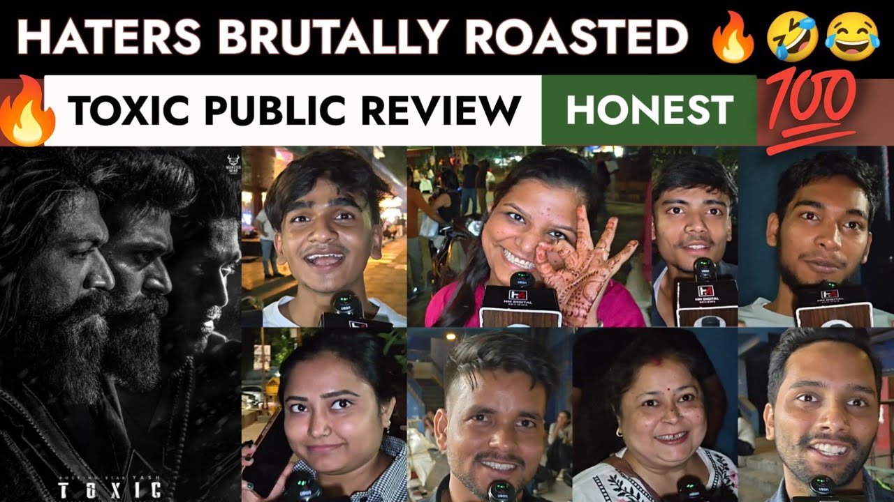 Toxic public review | Haters Roasted 😂 | Rocking Star Yash | toxic public review | yash | toxic 🔥