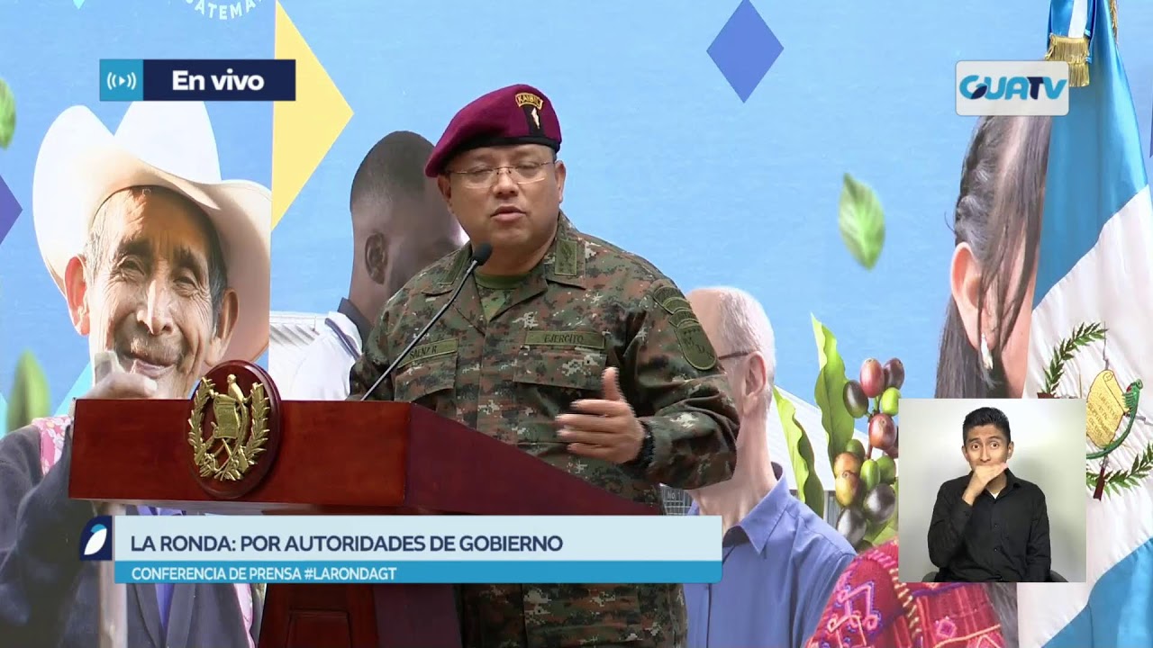 Conferencia de prensa del Gobierno de Guatemala. 