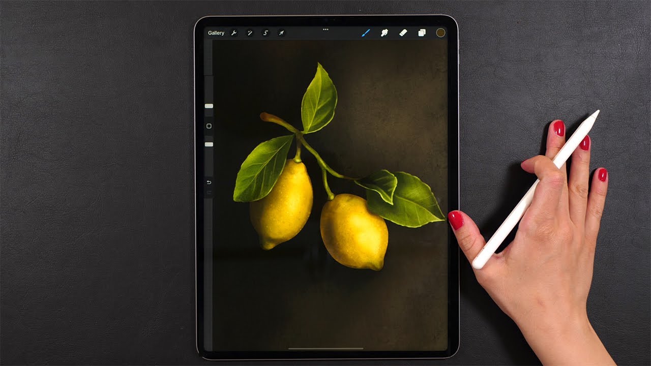 Реалистичный рисунок 🍋🍋 | Моя цифровая техника рисования Procreate