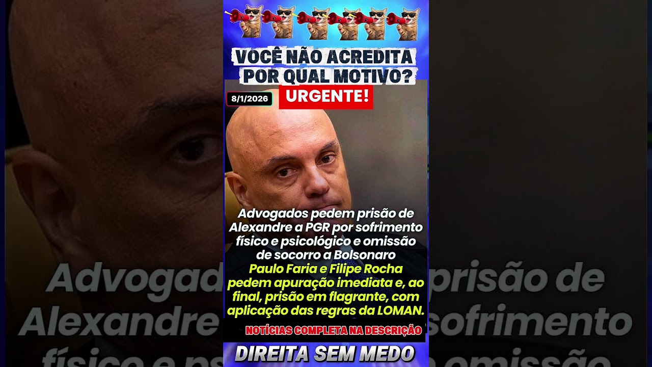 🔥 Advogados pedem prisão de Alexandre por omissão de socorro a Bolsonaro.
