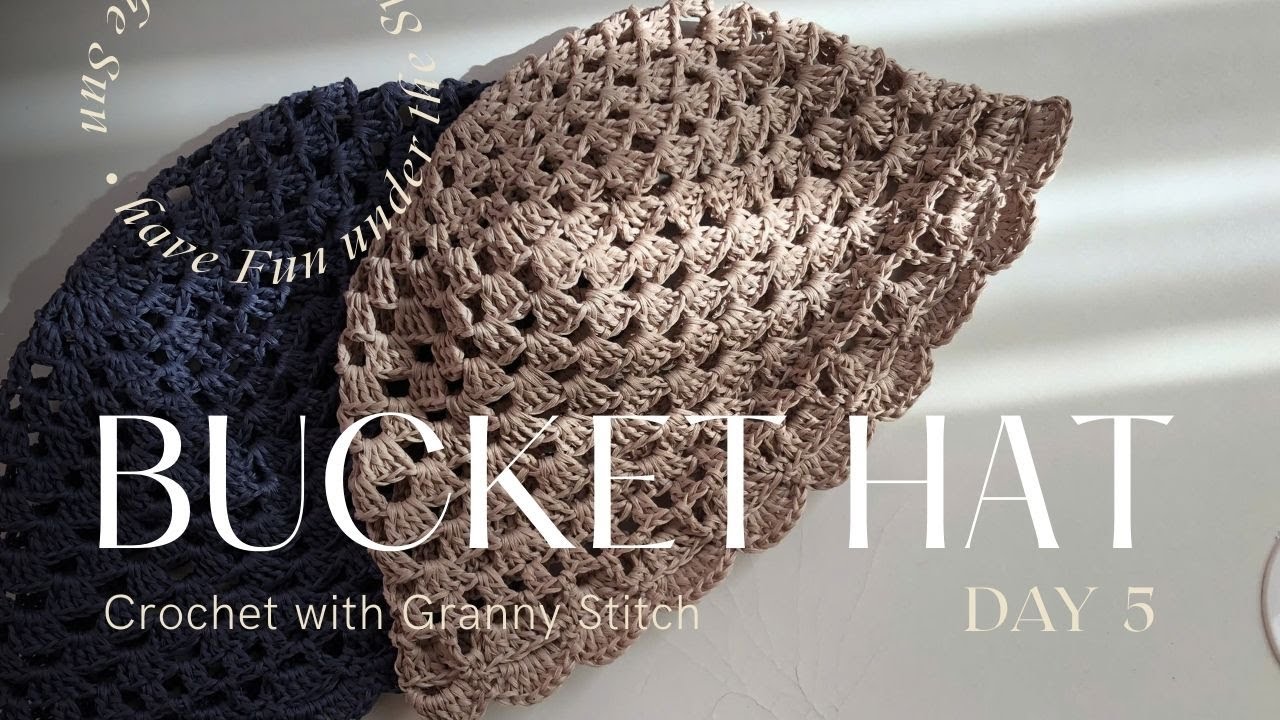 🌿Crochet Bucket Hat Tutorial with Size