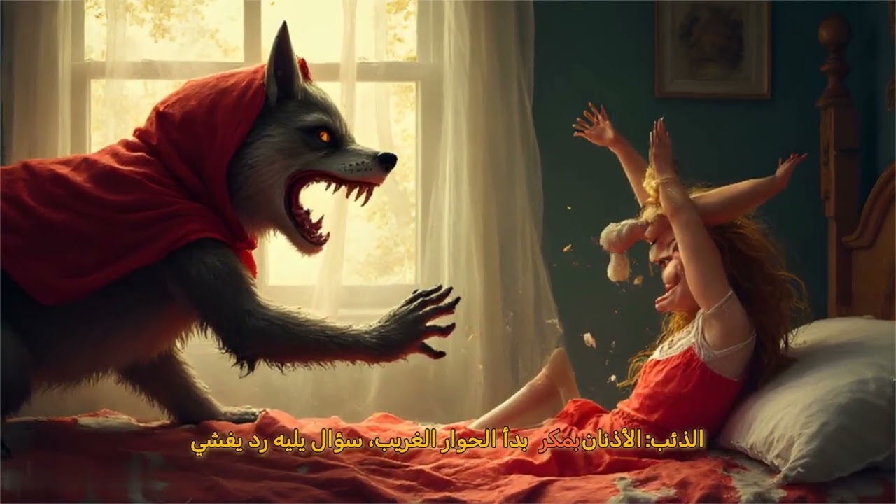 قصة ذات الرداء الأحمر بأسلوب مشوّق