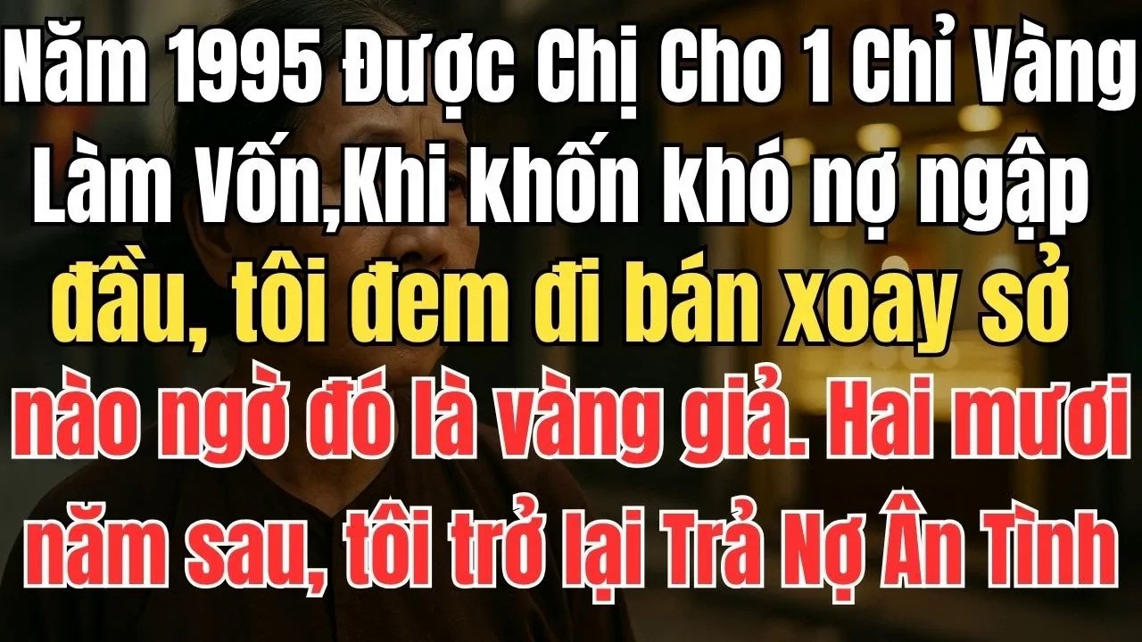 Năm 1995 Được Chị Cho 1 Chỉ Vàng Làm Vốn, Tôi Mang Đi Bán Không Ngờ Đó Là Vàng Giả. Hai mươi năm sau
