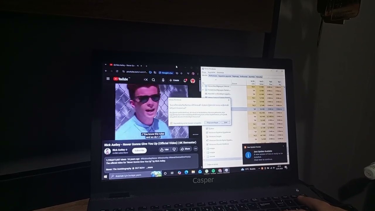 Never gonna give you up has BSOD