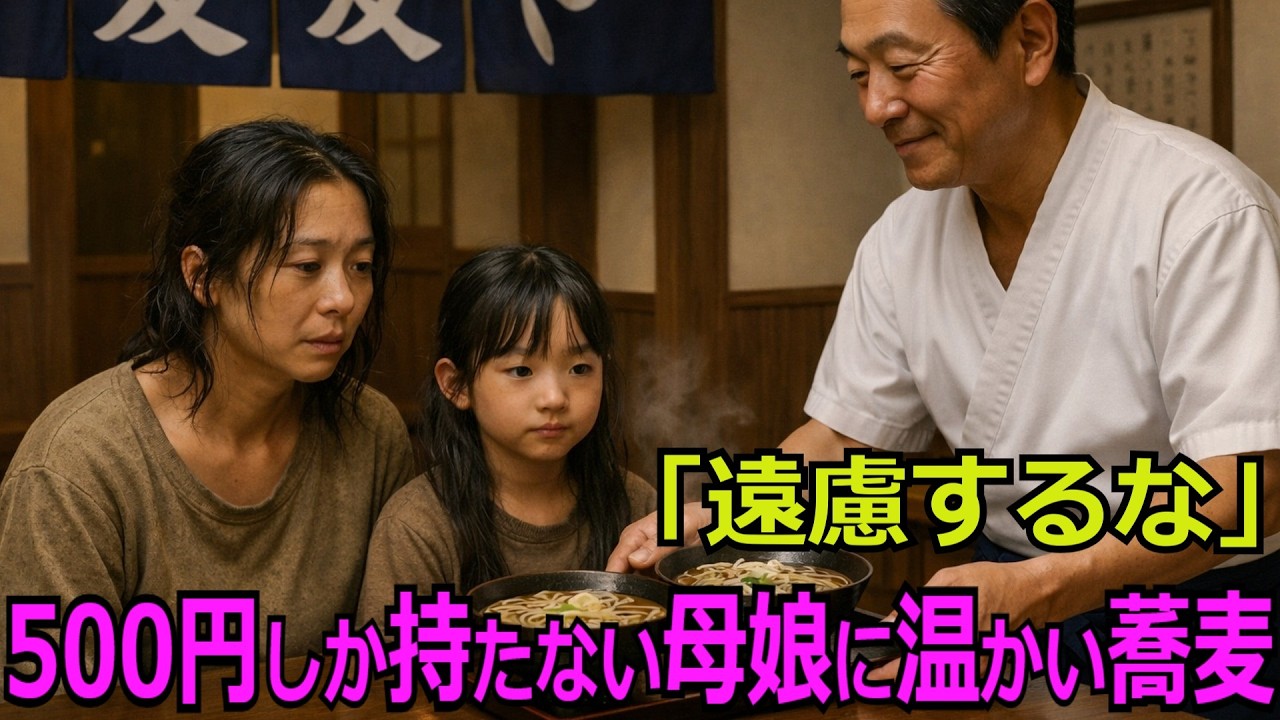 【涙腺崩壊】500円しか持たない母娘を救った蕎麦屋の男…10年後、彼の運命が逆転する