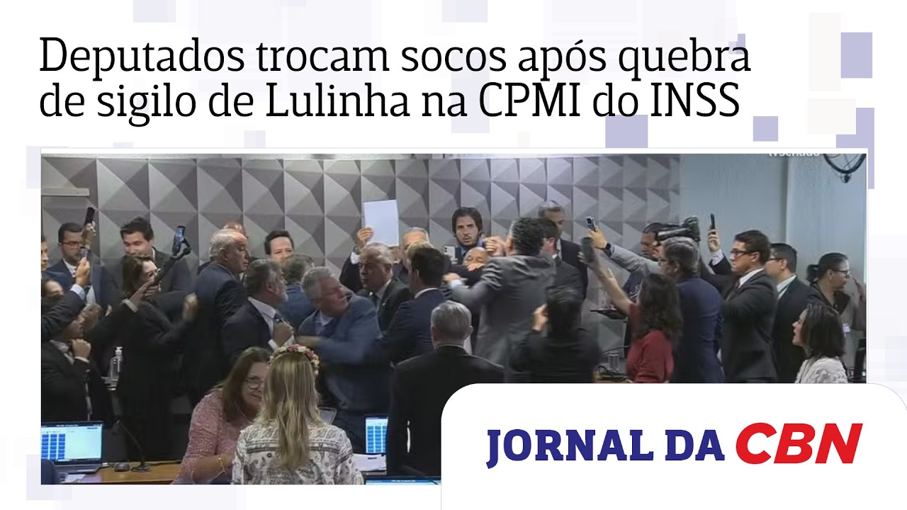 Deputados trocam socos ap&oacute;s quebra de sigilo de Lulinha na CPMI do INSS