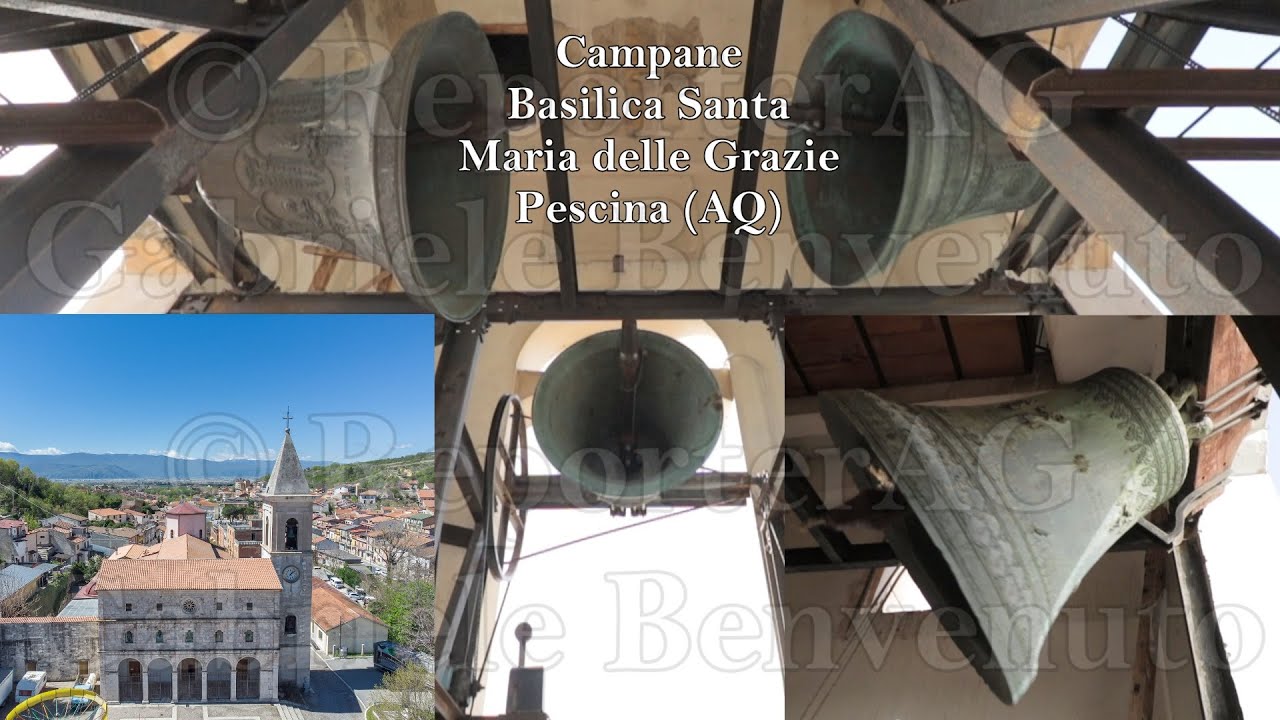 Anteprima | Campane Basilica Santa Maria delle Grazie - Pescina (AQ) ABRUZZO [Ripresa Drone]
