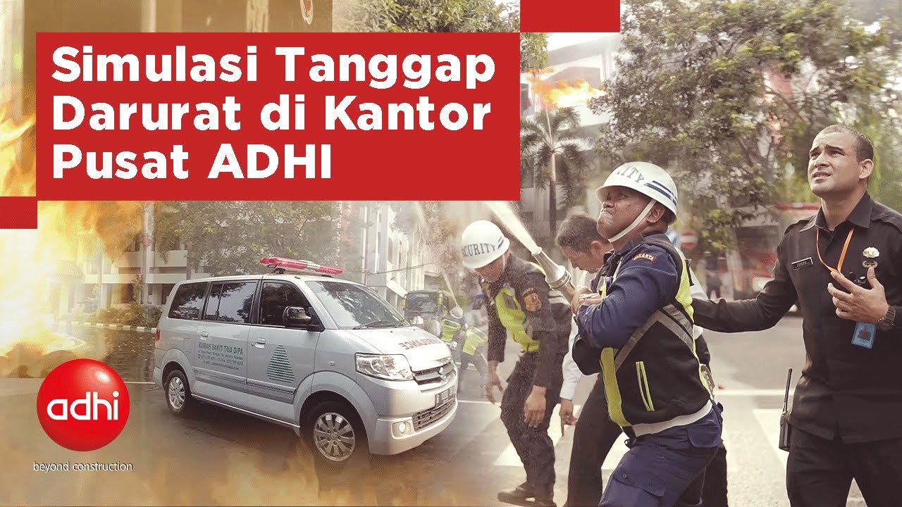 Simulasi Tanggap Darurat di Kantor Pusat ADHI