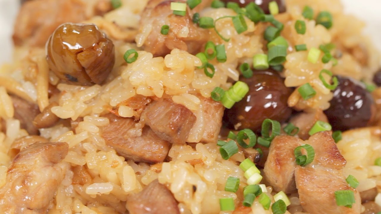 Chuka Okowa (Chinese-style Mixed Rice with Pork and Chestnuts Recipe) | Cooking with Dog