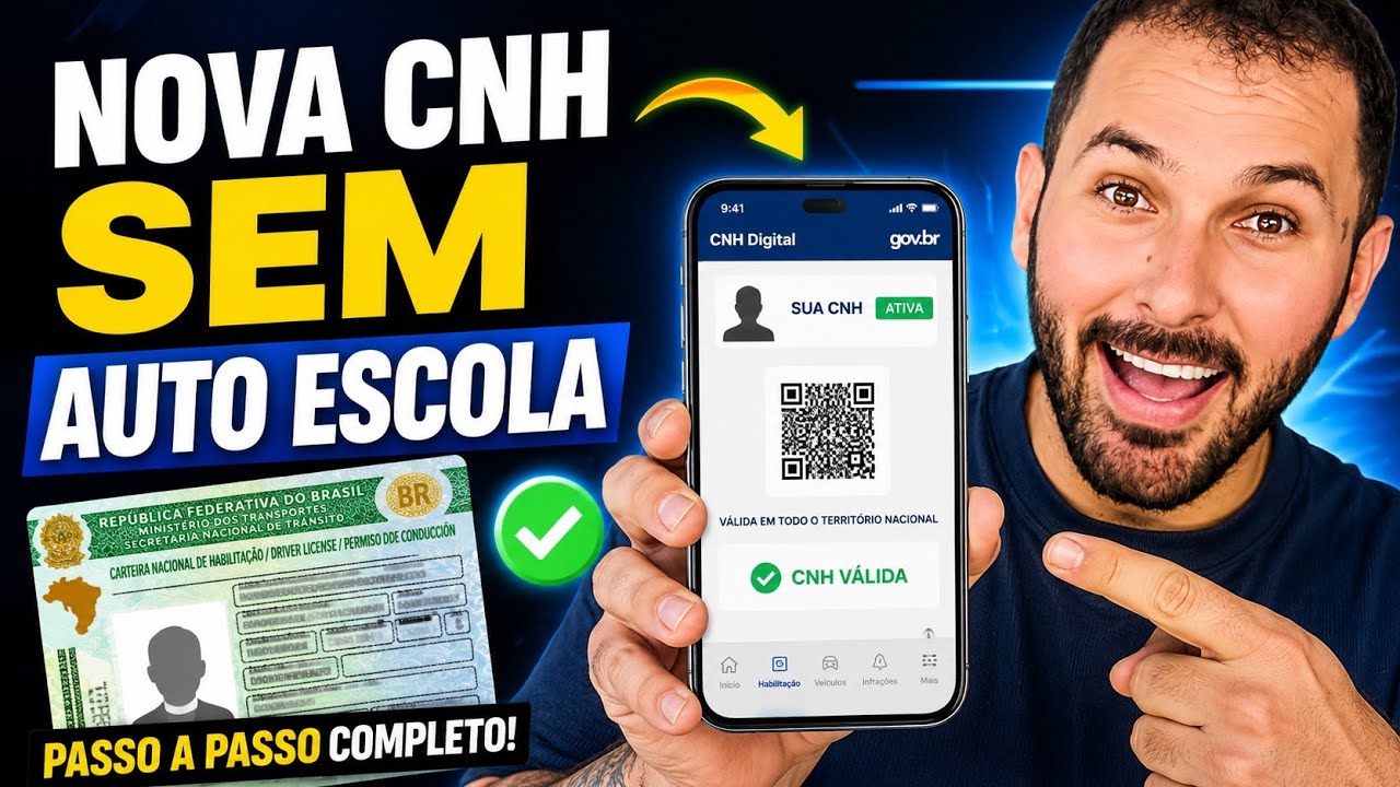 Como TIRAR A NOVA CNH SEM AUTO ESCOLA (Tudo pelo celular)