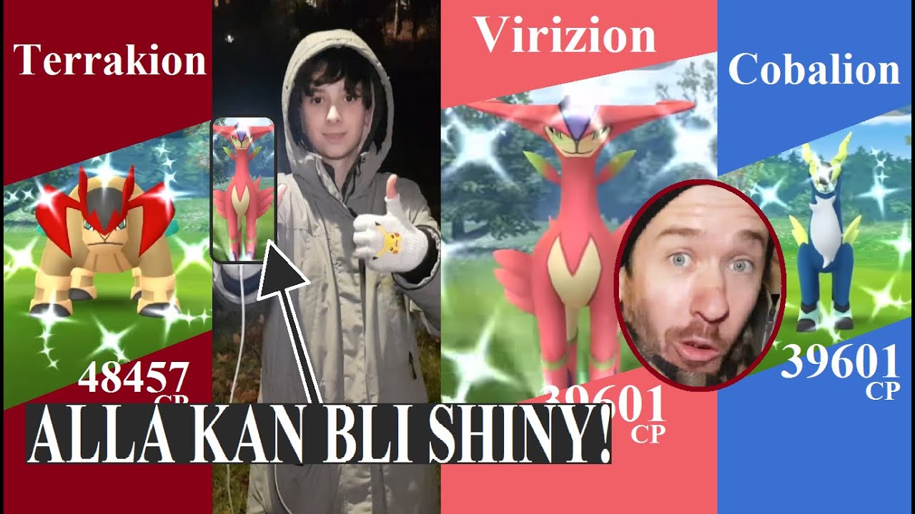 Pokémon GO på Svenska | SHINY TERRAKION, VIRIZION & COBALION CHANS! | Johans Pokemon GO