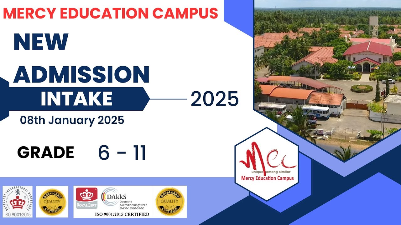 New Admission for Grade 06 – 11 | Mercy Education Campus
