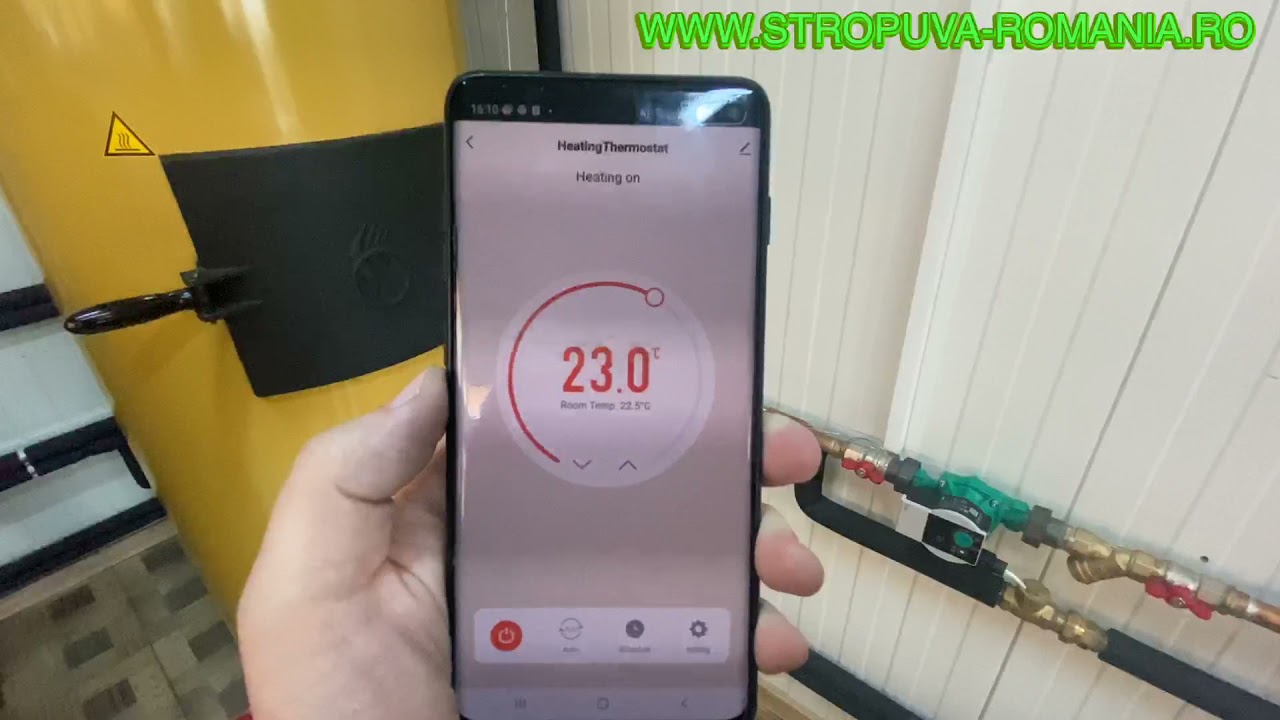 Centrala Stropuva cu carbune cocs petrolier - Autonomie 6 zile - Termostat de ambient wireless