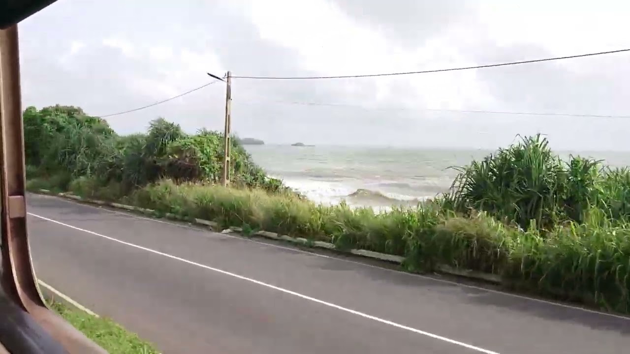 Train tour Sri Lanka. From Kalutara Railway station to Aluthgama. Train ride 2022.