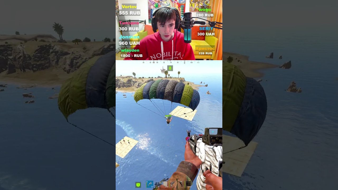 BRO, A PARACHUTE! #shorts #shortvideo #rust #rustfunny #rustmoments #rustclips #rustshorts #rust