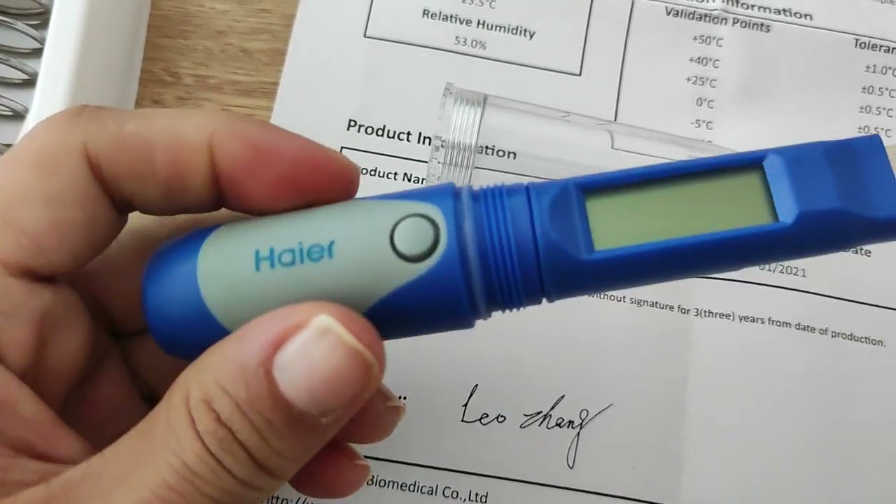 uso de datalogger HETL-01 haier biomedical