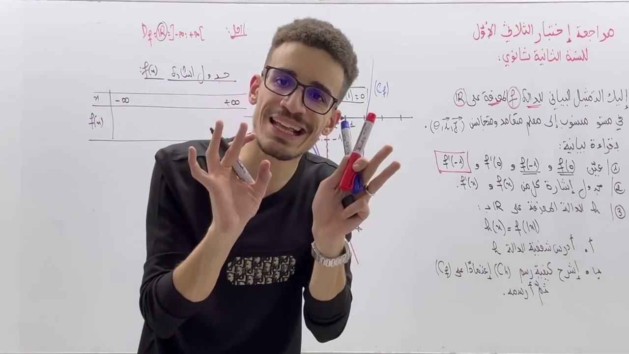 التمرين 03 لمراجعة اختبار الفصل الاول (2ثانوي) القراءة البيانية