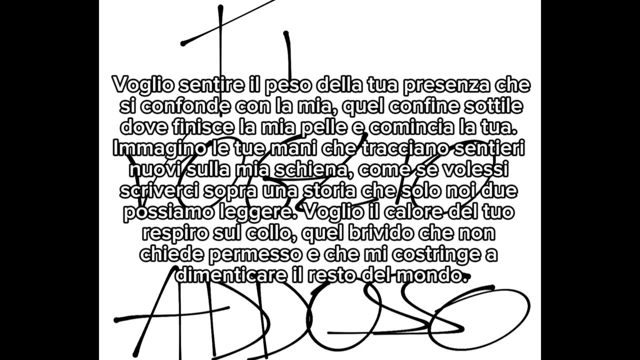 Te la dedico ♥️ lettera per te “TI VOGLIO ADDOSSO”