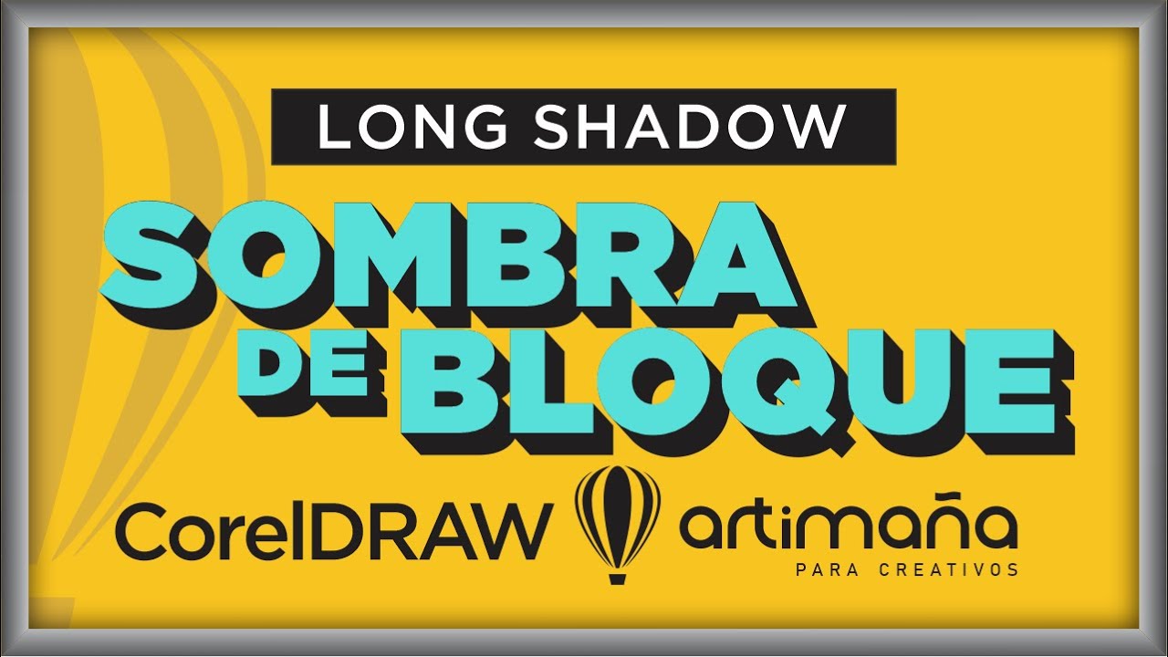 🖤 SOMBRA LARGA 🌠 (Long Shadow)  en CORELDRAW 2022 sin DIFICULTAD!!!!