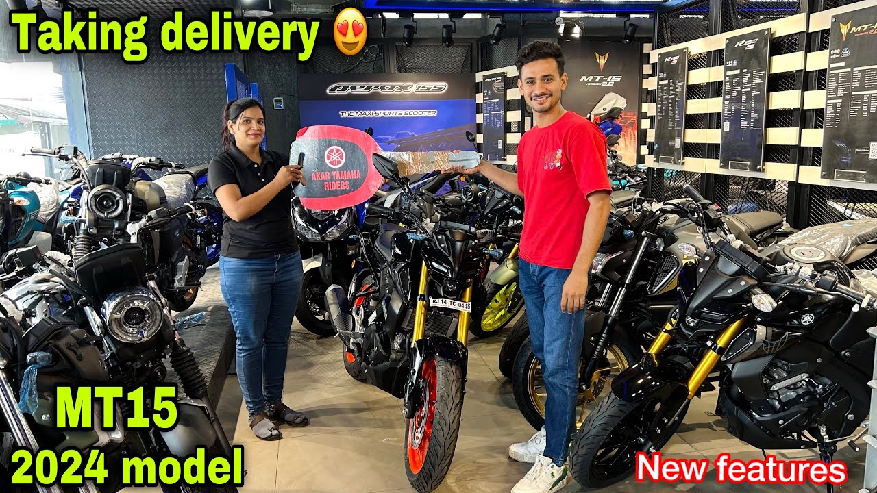 Taking delivery New Yamaha MT15 2024 model 🥰 || New features, on road price 💯