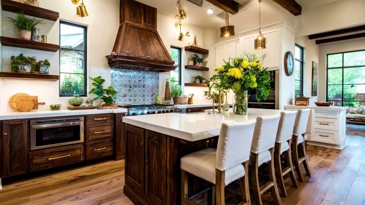 The Perfect Modern Farmhouse Layout—Open Living, Timeless Style & Warm Wood