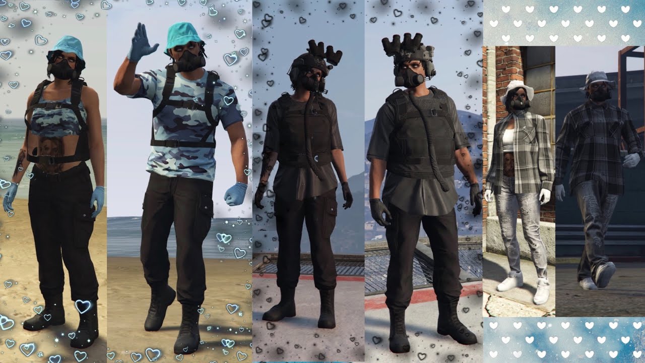 GTA 5 online |☁️ MATCHING COUPLE OUTFITS!☁️[Tutorial] ☁️ (XBOX/PS4)☁️