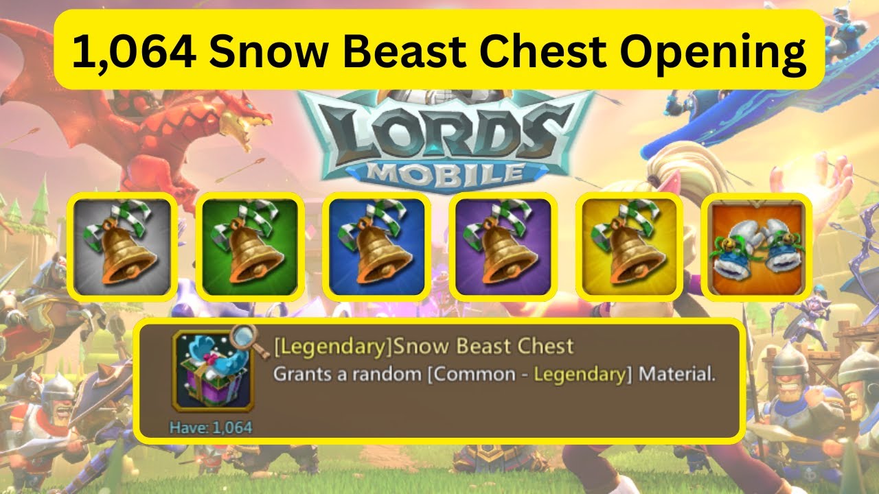 Lords Mobile - 1,064 Snow Beast Chest Opening - |08| #lordsmobile
