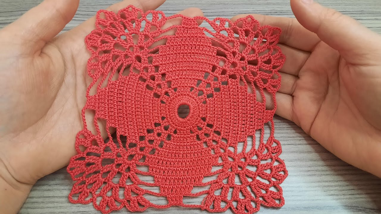 Gorgeous Eye-catching Red Crochet Flower Lace - the neighbors will love it - like share