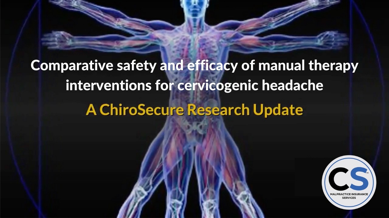 Comparative safety and efficacy of manual therapy interventions for cervicogenic headache