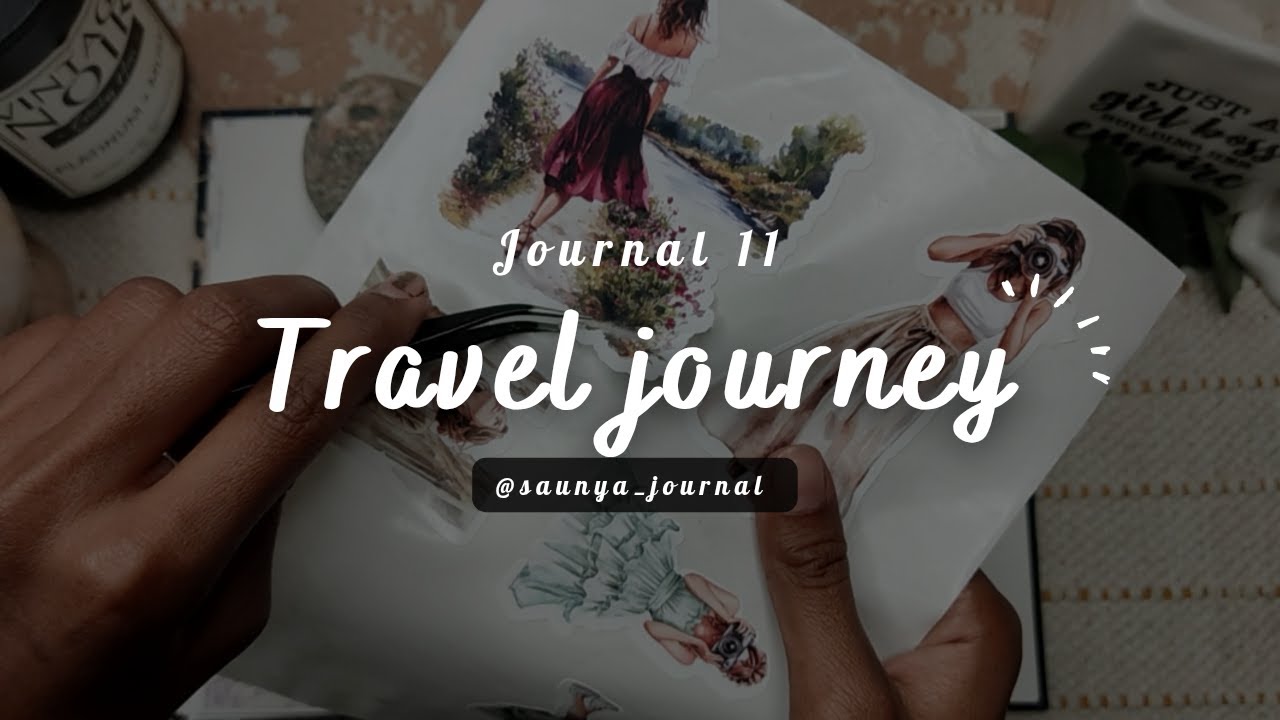 🏕️ Travel journey theme 🎀💐 | Scrapbooking with me | ASMR - Aesthetic | Satisfying