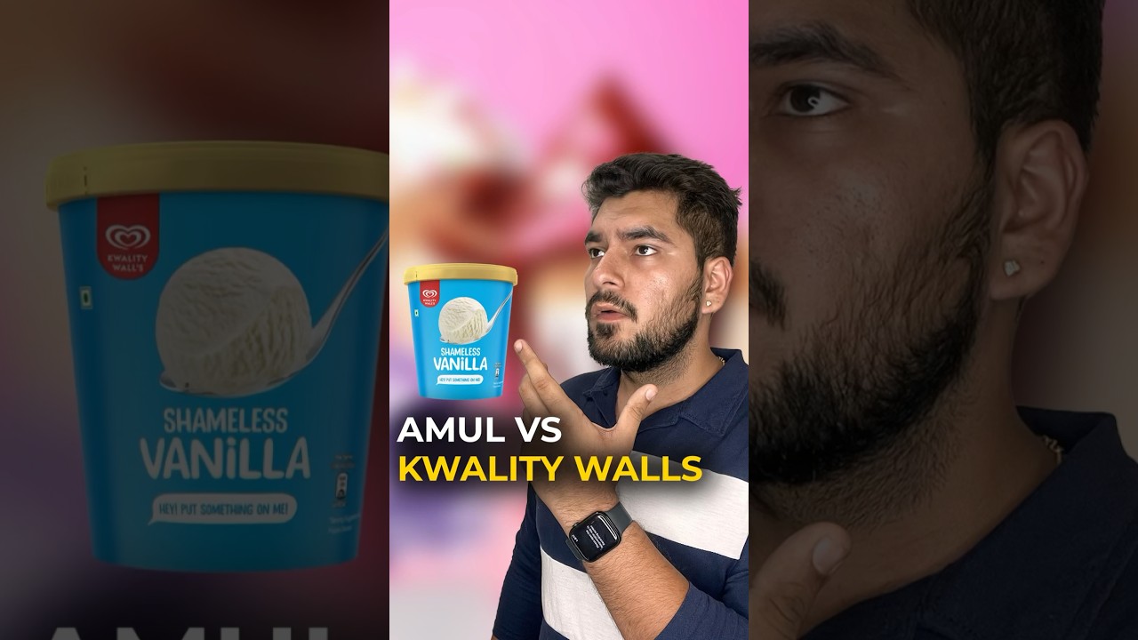 Amul vs Kwality walls | What do you prefer? 🍨 #shorts #amulicecreamparlor #kwalitywalls