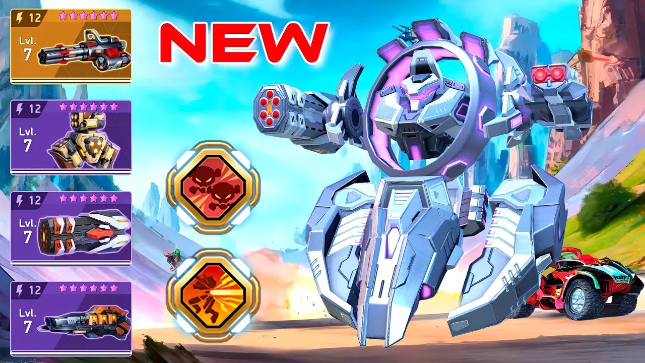 NEW MECH Seeker - Missile Rack 12, Ember Gun 12, Nade Launcher 12, Minigun 12 - Mech Arena