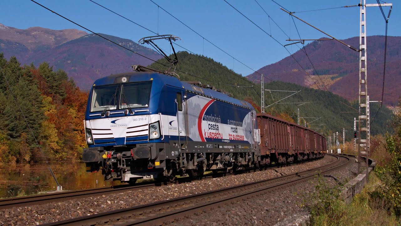 Vlaky Slovensko - Dvojičky, Vectron a Bardotka ZSSKC na trati ŽSR 180