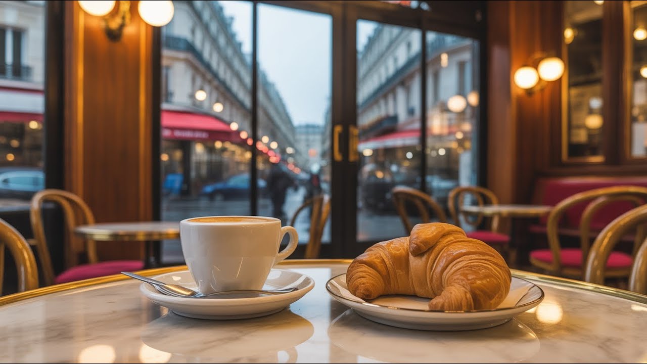 Rainy Paris Café Ambience for Studying & Focus ☕🌧️ 8 Hours (No Music)