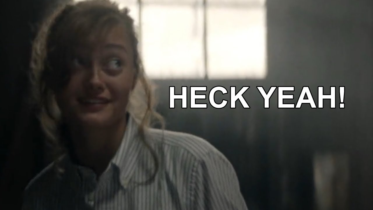 Jackie Taylor being extremely animated and expressive