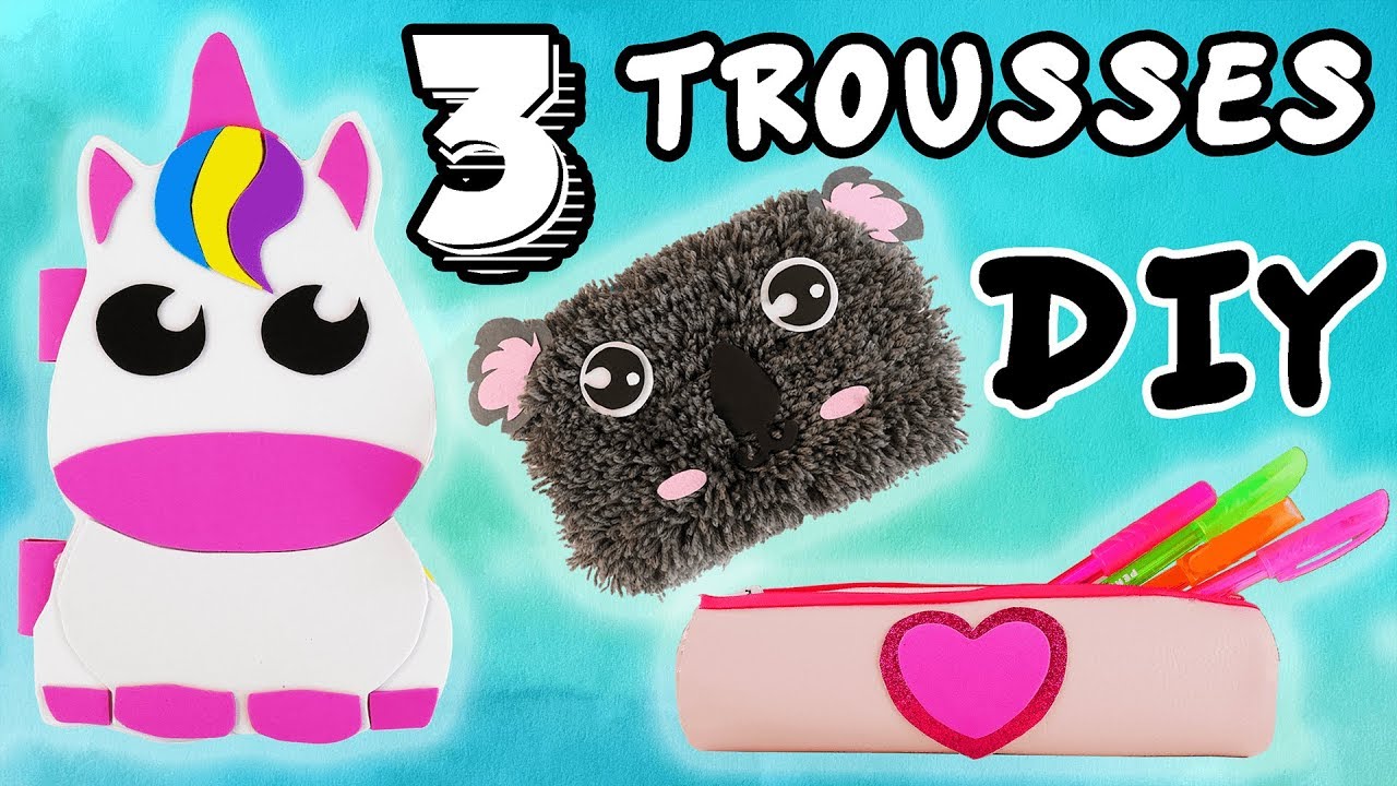3 IDEES DIY TROUSSES FACILES - LICORNE KAWAII, KOALA ET CLASSIQUE