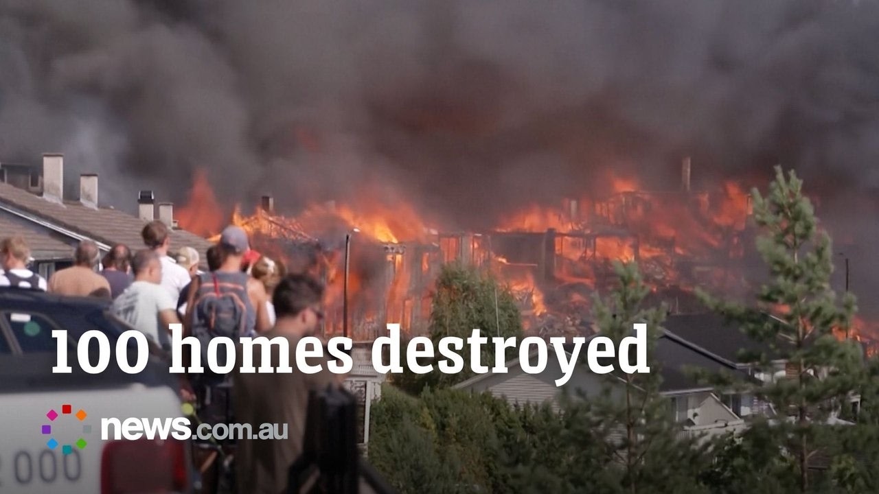 Fire rips through houses in Norway as firefighters battle to contain the flames
