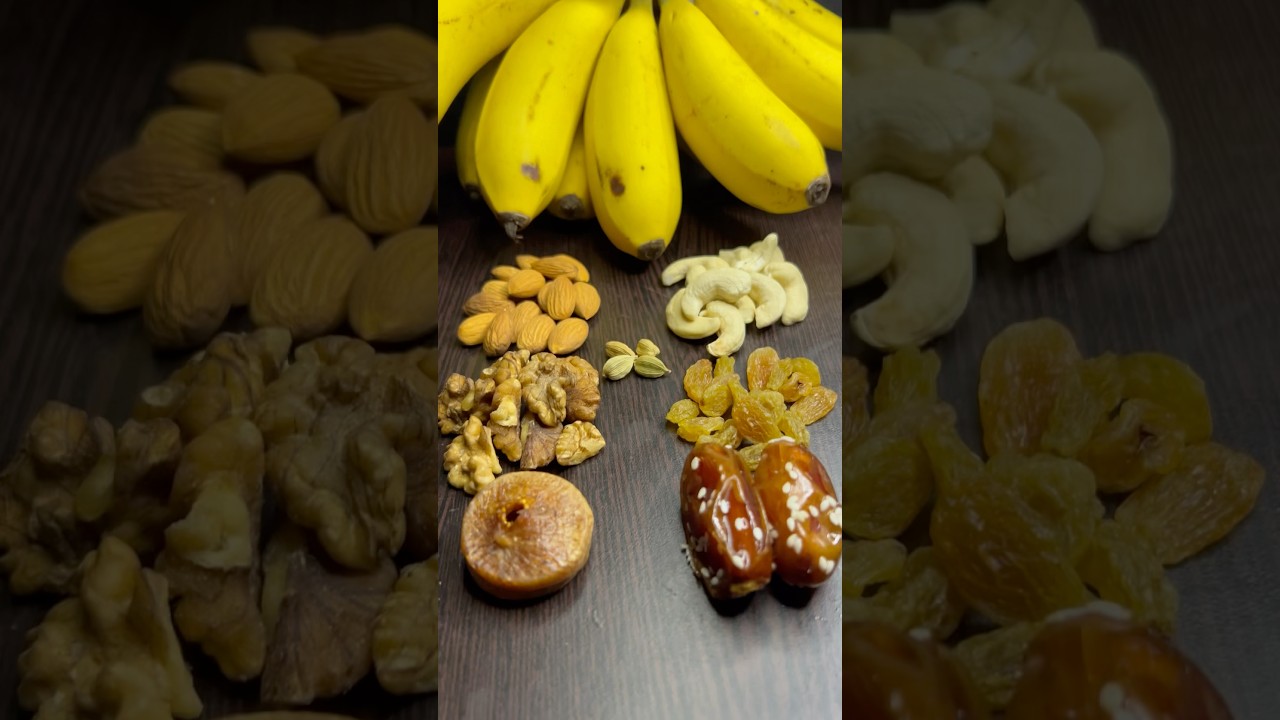 Healthy Banana with Dry Fruits Milkshake #shorts