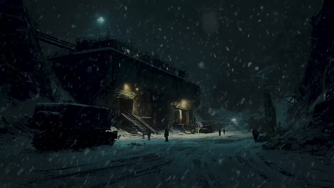 Extreme Snowstorm at Night ❄️ Shelter Ambience for Insomnia Relief