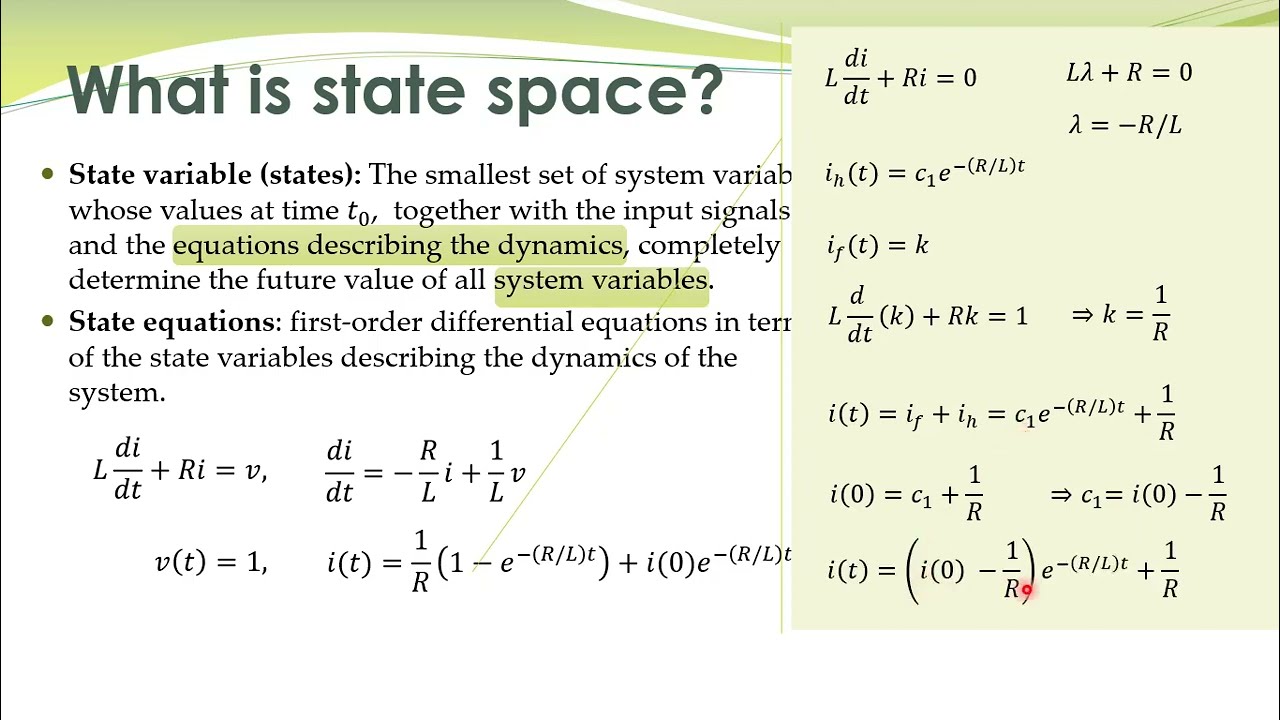 LCS - 50 - State variables and state equations