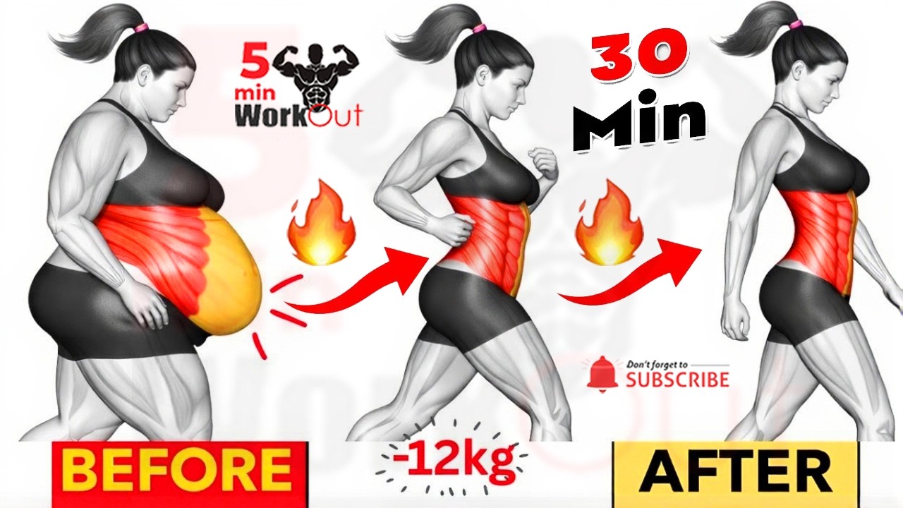 30 Min Standing Routine for Flat Tummy & Slim Waist🔥Exercise To Lose BELLY FAT & WEIGHT Fast