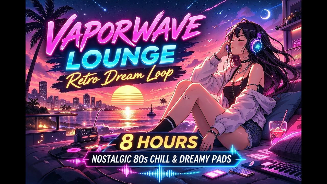Lost in Time: 8 Hours of Vaporwave Nostalgia & Relaxing Dreamy Retro Pads