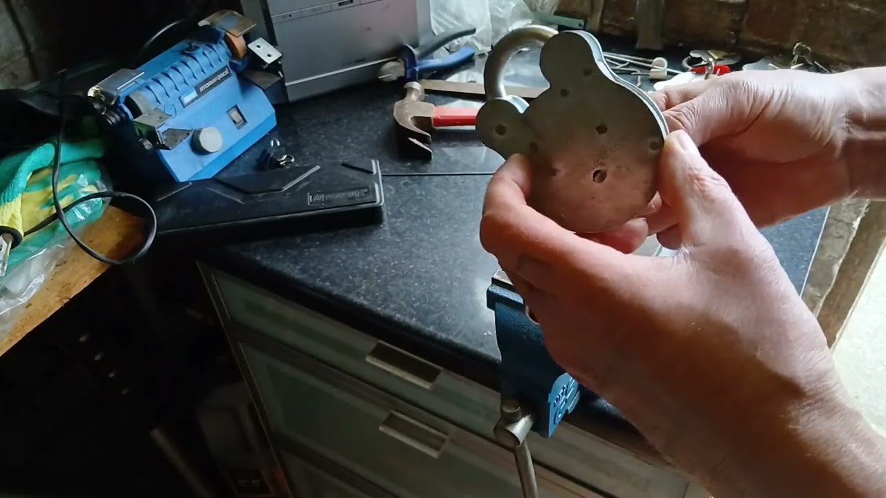 (429) How to make a lever padlock tensioner from 2 nails with basic tools. Step by step guide & demo