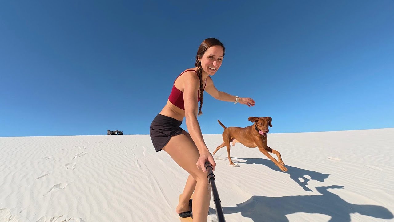 Van Life at White Sands: My First Time Sandboarding the Dunes!