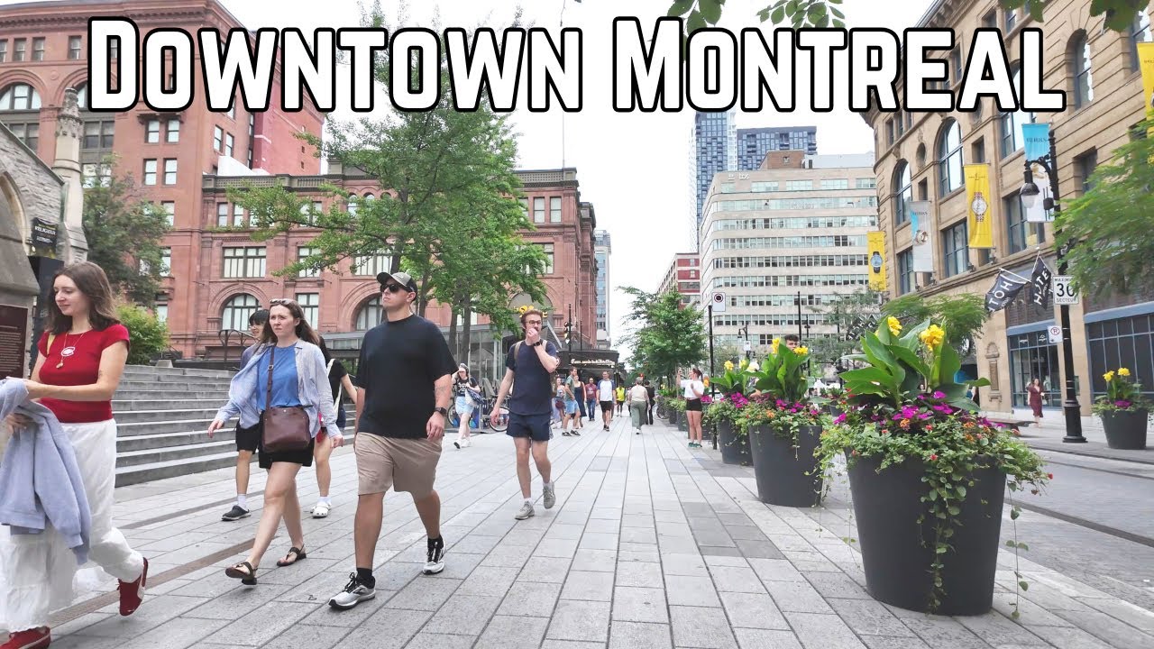 Walking Tour of Downtown Montreal 4K - Urban Vibes & Local Life [4K]
