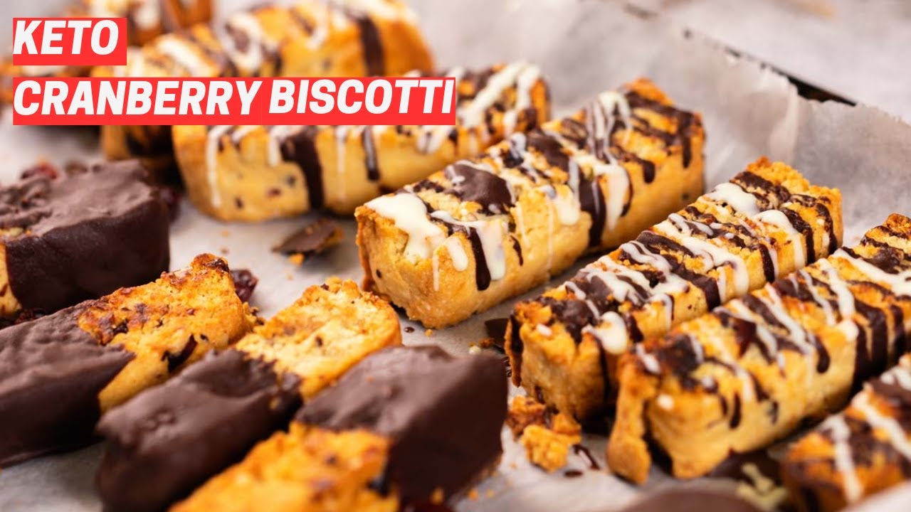 Crispy Keto Cranberry Biscotti | Zesty Orange & Pecan Delight!