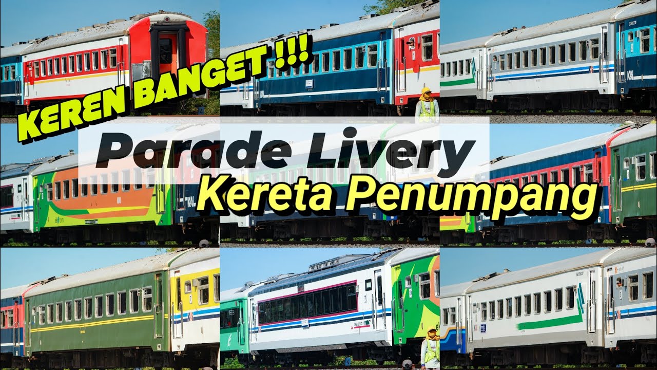 NOSTALGIA BANGET‼️PARADE LIVERY KERETA API DARI MASA KE MASA #keretaapi #kereta 