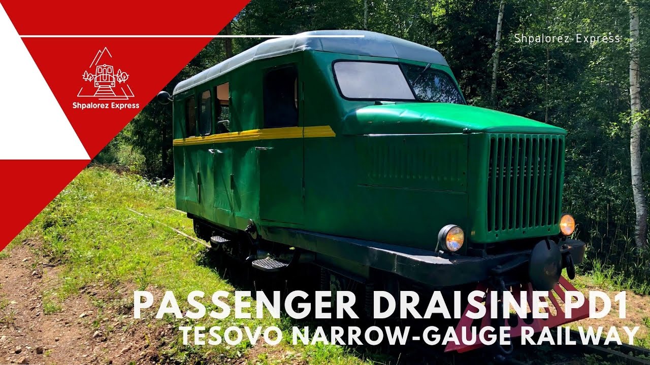 Узкоколейная дрезина ПД1 в Тёсово УЖД / Passenger draisine PD1 Tesovo narrow-gauge railway