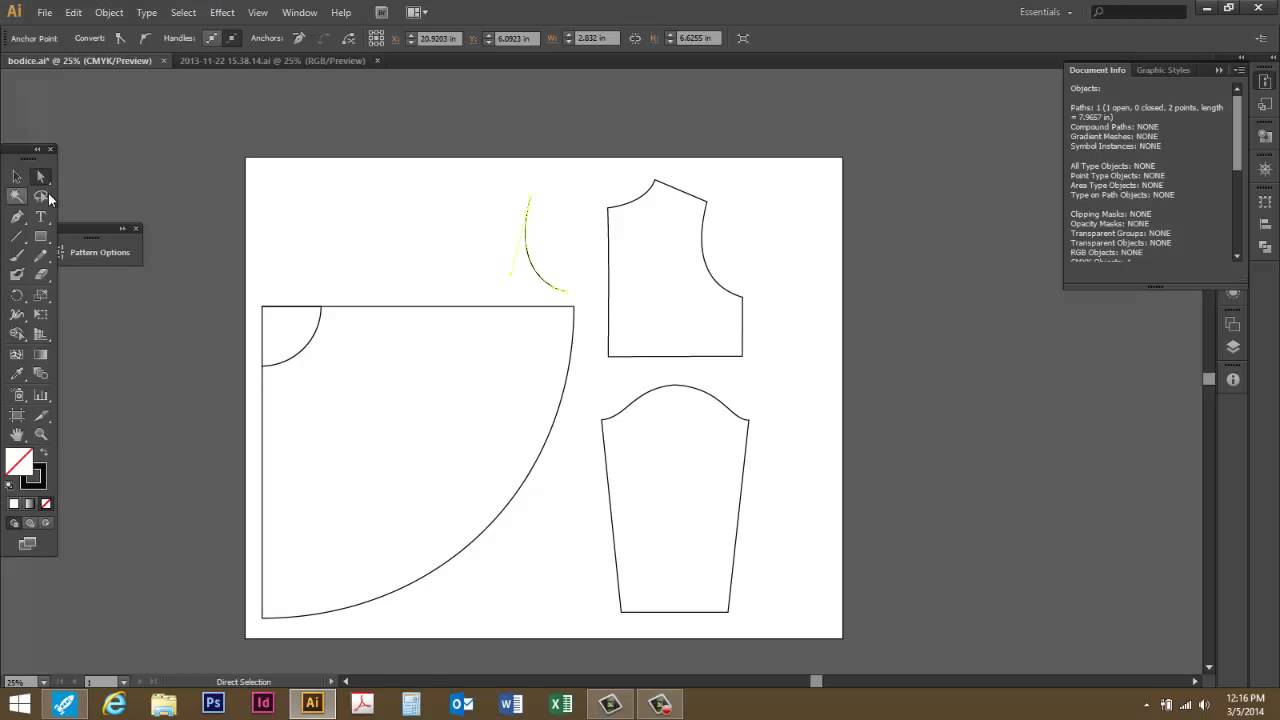Measuring a Curved Path or Line in Adobe Illustrator CS6